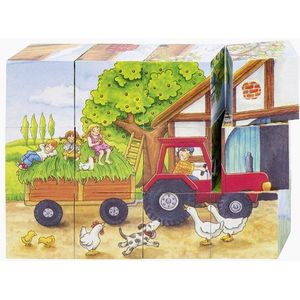 Goki Houten Blokpuzzel Seizoenen op de Boerderij, 12st.