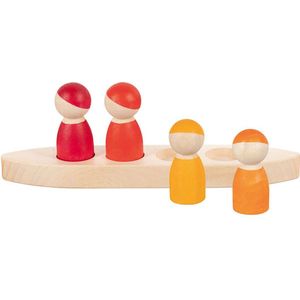 Goki Houten Speelfiguren in een Boot, 5dlg.