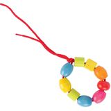 Goki - Houten Kralenset - Kleurrijk Speelgoed - 45 Stuks - Met Rijgkoord