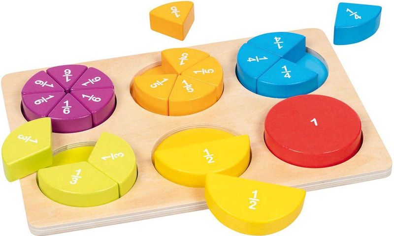 Goki Houten Leerpuzzel Breuken, 22dlg.