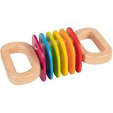 Goki - Houten Regenboog Rammelaar - Hout - 15,5 x 8 x 5,5 cm