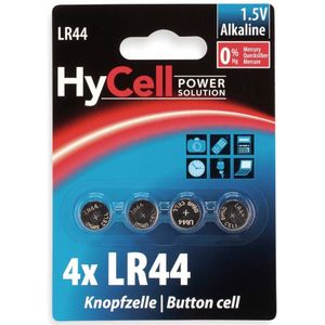 4 HyCell Knopfzellen LR44 1,5 V