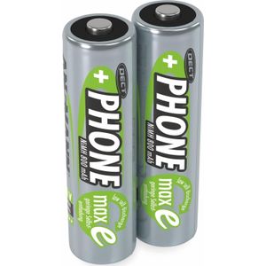 Akku aa Mignon 800mAh 1,2V NiMH für Telefon 2 Stück - wiederaufladbar - Ansmann