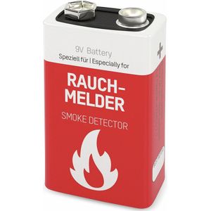 Batterien, für Rauchmelder, E-Block, 9 V, 10 Jahre lagerfähig