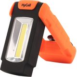 HyCell Praktische en flexibele kleine werkplaatslamp (1 stuk) - werklamp van slagvast ABS-kunststof - zaklamp met geïntegreerde bevestigingsclip en sterke magneet