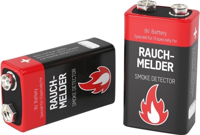 6 ANSMANN Alkaline longlife Rauchmelder 9V Block Batterien - Premium Qualität