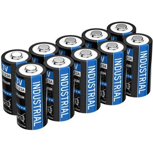 ANSMANN CR123A 3V Lithiumbatterij - Set van 10 CR123A batterijen met 3 Volt en 1700 mAh/Perfect voor camera's, alarmsystemen, zaklampen en nog veel meer - wegwerpbatterij