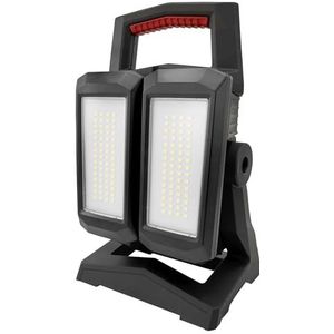 ANSMANN Led-werklamp, 60 W, met 4 verlichtingsniveaus tot 4500 lumen, verstelbare lampkop, oplaadbare koplamp voor handwerk, bouwplaats, werkplaats