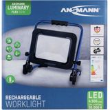 ANSMANN Accu Luminary LED 50W schijnwerper met geïntegreerde accupack voor professioneel gebruik, oplaadbare werklamp IP54 weerbestendig, standaard met statief montagevoorziening [energieklasse A++]