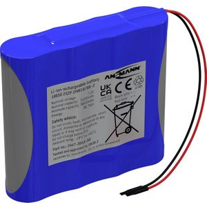 Ansmann 2S2P Accupack 4 Cellen 18650 Li-ion 7.2V 5100mAh