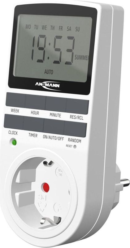 Digitale Tijdschakelklok - Groot LCD-Scherm - 10 Programma's - Uitvalbestendig