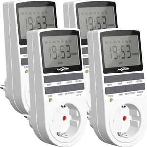 ANSMANN Tijdschakelaar, energiebesparend stopcontact, compact timer