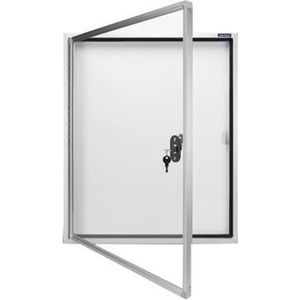 Magnetoplan Outer Showcase CC - 6xdin A4 - 79x90x6.5cm (HXBXT) - Metalen Achterwand Wit - Zilver