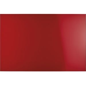 magnetoplan Designbord van glas, magnetisch, b x h = 1500 x 1000 mm, intensief rood