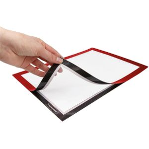 Magnetoplan Rahmen magnetofix 1131906 A4 selbstklebend rot 2 Stück