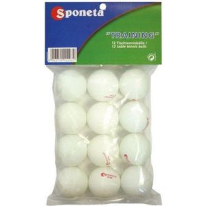 Sponeta Training Tafeltennisballen  wit 12 stuks