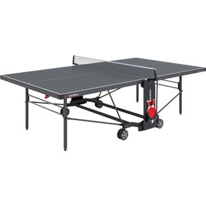 Sponeta® S4-70e Tafeltennistafel Outdoor - Inclusief tafeltennisnet en bathouder - Verrijdbaar - Inklapbaar - Te gebruiken als zelftrainer - Instapbeveiliging - 5mm grijs Tafeltennisblad - LxBxH 274x152,5x76cm - 10 jaar garantie - Made in Germany