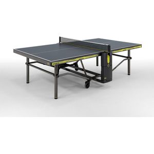 Sponeta® SDL Raw Edition indoor tafeltennistafel - Speelklaar geleverd - LXBXH 274x185x76cm - Zwart - Inklapbaar - Inclusief tafeltennisnet en 2 batshouders - 10mm Dik weerbestendig zwart tafelblad - 3 Jaar garantie - Made in Germany