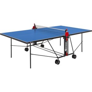 Sponeta® S1-43e Tafeltennistafel Outdoor - Pingpongtafel voor buiten - Speeltoestel - Inklapbaar - Verrijdbaar - Zelftrainer - Inclusief net en batshouder - 4 mm dik weerbestendig blauw blad - 10 Jr garantie - Lxbxh 274X152,5X76 cm - Made in Germany