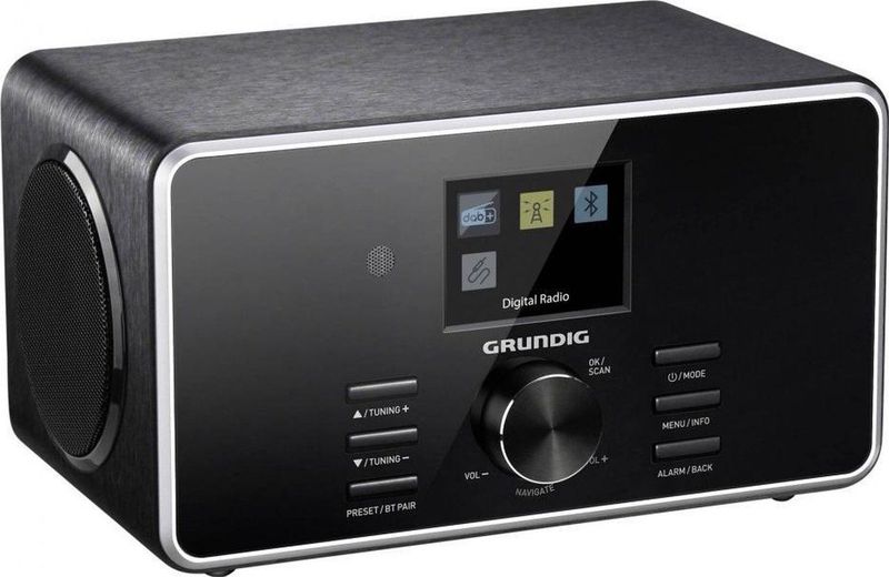 Bureauradio - DAB+/FM - Zwart - 2.0 Stereo Luidsprekersysteem