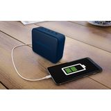 Grundig GBT Jam Earth Bluetooth-luidspreker van 100% gerecycled kunststof, 3,5 W RMS, tot 30 meter bereik, uur batterijduur, powerbank-functie, handsfree-functie, waterdicht, blauw