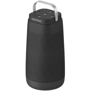 GRUNDIG BT Speaker Connect 360, Bluetooth-luidspreker, muziekbox, 360°-geluid, tot 30 m bereik, batterijduur tot 20 uur, LED-batterij-indicator, laadstation, microfoon, zwart, zwart