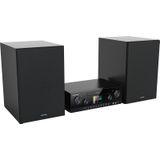 Grundig GHF1030 CMS 5000 BT DAB+ Web Micro HiFi-installatie (2 x 50 Watt uitgangsvermogen (Digital Audio Broadcasting), 3-weg luidsprekersysteem, Bluetooth, MP3-weergave, USB-aansluiting), zwart