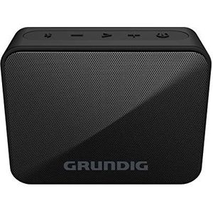 GRUNDIG Solo+ Black Bluetooth-luidspreker, soundbox, 3,5 W RMS vermogen, 30 meter bereik, meer dan 20 uur speeltijd, Bluetooth 5.3, spatwaterdichte behuizing (IPX5), zwart