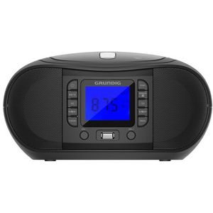 3 PAGEN Retro stereo-installatie Boombox – draagbare cd-speler met radiofunctie – werkt op netstroom en batterijen – ideaal voor onderweg en thuis – USB-poorten – draaggreep in lederlook – rood