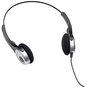 Grundig Digta 565 hoofdtelefoon met kabel, zwart, zilver - hoofdtelefoon (oorbeugel, hoofdband, bekabeld, 95 dB, 2,6 m, zwart, zilver)
