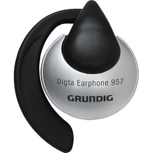 Grundig Digta Earphone 957 Hoofdtelefoons Bedraad oorhaak Zwart, Zilver