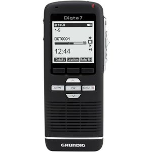 Grundig Digta 7 Premium Set (2 GB), Dictafoon, Zwart