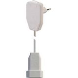 Niet-geaarde Euro Stroom Verlengkabel - Wit - 3 Meter - Met Platte Stekker en Schakelaar