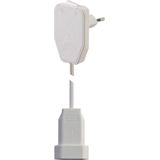 Niet-geaarde Euro Stroom Verlengkabel - Wit - 3 Meter - Met Platte Stekker en Schakelaar