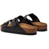 Slipper Birkenstock Unisex Arizona Natural Leather Black Regular-Schoenmaat 46