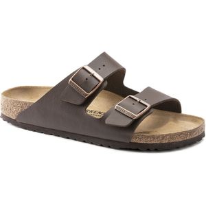 BIRKENSTOCK Arizona Birko-Flor sandalen voor heren, brede slippers, bruin, donkerbruin., 39 EU