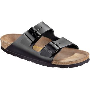 Birkenstock Arizona Slippers Zwart Leer Narrow-fit - maat 37