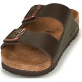 Arizona - Muiltjes - Effen - Leer - Platte Hak - Verstelbare Bandjes