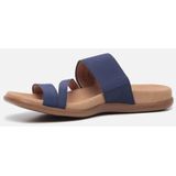 Gabor - Slippers - Blauw - Textiel - Imitatieleer Voetbed