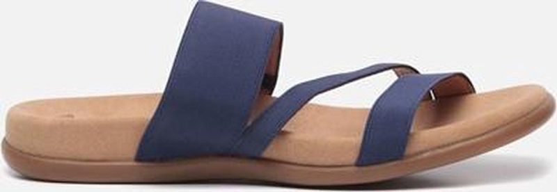 Gabor - Slippers - Blauw - Textiel - Imitatieleer Voetbed