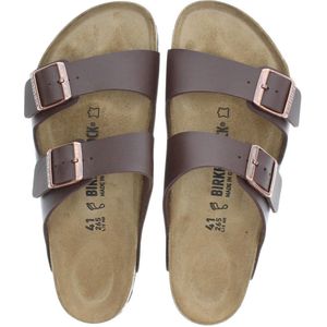 Slipper Birkenstock Unisex Arizona Birko-Flor Dark Brown Regular