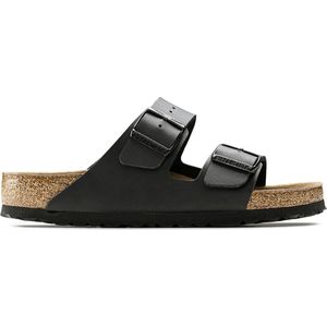 BIRKENSTOCK Arizona - Slipper - Birko-Flor - Zwart - Zacht Bed - Smal