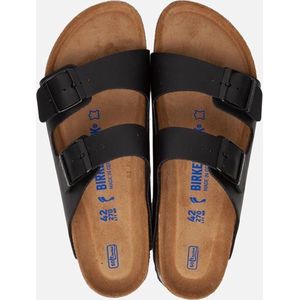 Birkenstock - Arizona - Slippers - Zwart - Imitatieleer