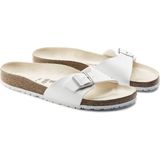 Birkenstock Madrid Dames Slippers White Regular-fit Wit Imitatieleer 040731