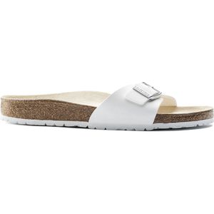 Birkenstock Madrid Dames Slippers White Regular-fit Wit Imitatieleer 040731