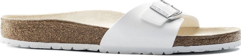 Birkenstock Madrid Dames Slippers White Regular-fit Wit Imitatieleer 040731