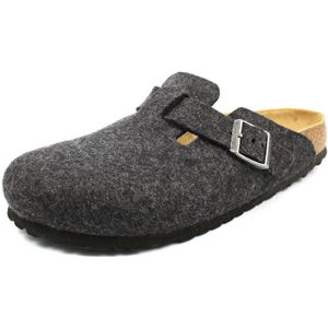 Klomppantoffel Birkenstock Unisex Boston Vilt Antraciet Narrow-Schoenmaat 37