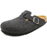 Birkenstock - Sandalen en slippers - Boston Wool Anthracite voor Heren van Wol - Maat 40 - Grijs