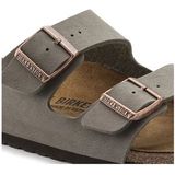 Birkenstock Arizona Slippers Stone Regular-fit | Grijs | Imitatieleer | Maat 39 | 151211