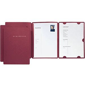 15 x Pagna Bewerbungsmappe Select A4 3 Klappen mit Aufdruck rot